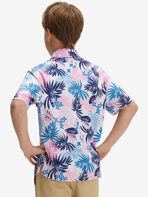 Youth Print Stretch Lightweight Polo Shirts