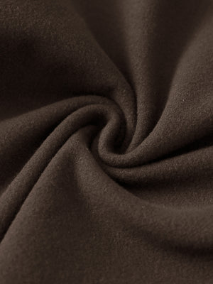 Close-up of the fabric of women's stretch fleece lined water resistant joggers in coffee brown, highlighting the fleece lining.