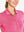 Close-up front view from nose to chest in ROSE Women's Performance Solid Polo