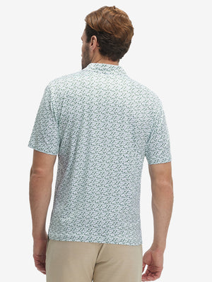 4 Way Stretch Print Collared Polo Shirts