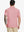 Back half-body view of model in PINK HEATHER Premium Stretch Heather Polo.