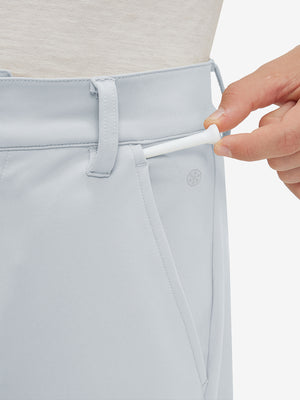 Boys Stretch Fleece Lined Casual Golf Pants in misty grey, close-up pocket detail