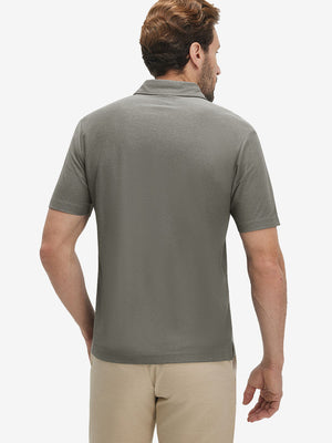 Moisture Wicking Heather Chest Pocket Golf Shirts