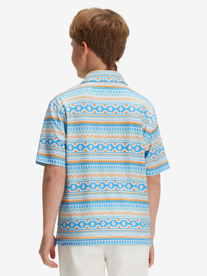 Youth Print Stretch Lightweight Polo Shirts