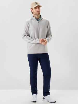 Pin-Stripe Quarter Zip with Hood