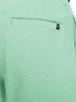 MINT GREEN 7 Inch Heather Performance Golf Shorts close-up of back right pocket detail