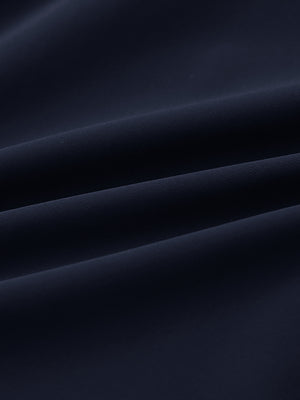 Fabric detail of Performance tapered sports joggers with smooth stretch feel in navy