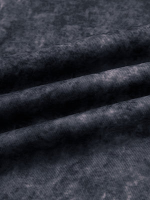 Exclusive print kangaroo hoodies, close-up of fabric in navy with unique printed texture and soft feel