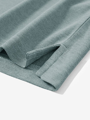 Moisture Wicking Heather Chest Pocket Golf Shirts