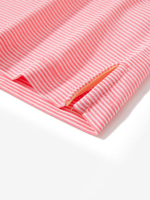 Comfy Breathable Pin-Stripe Golf Polos