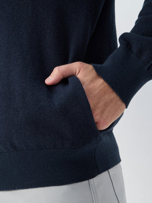 Wool Full Zip Sweater Bomber Jackets