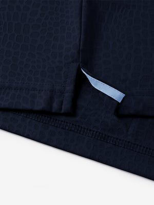 Nylon Blend Casual Jacquard Polo Shirts