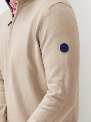 Wool Blend 1/4 Zip Sweater Pullover