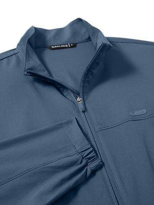 Full Zip Stand Collar Lightweight Windbreaker Jacket