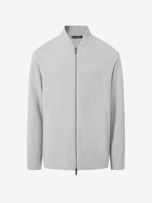 Wool Full Zip Sweater Bomber Jackets