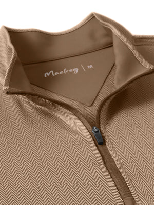 Herringbone Jacquard 1/4 Zip Pullover