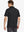 Back half-body view of Black Chest Print Polo Shirts
