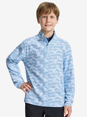 Youth Print Midlayer Q-Zip Pullover Sweatshirts