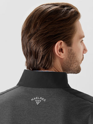Windproof Colorblock Heather Full Zip Jacket