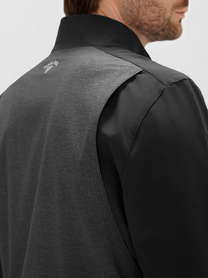 Windproof Colorblock Heather Full Zip Jacket