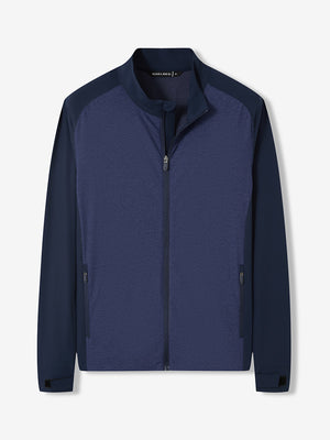 Windproof Colorblock Heather Full Zip Jacket