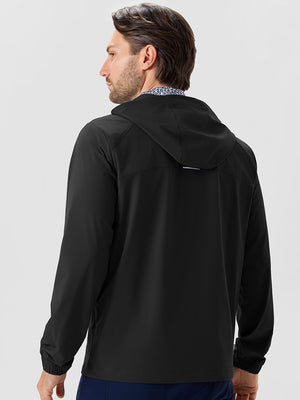Nylon Blend Water Resistant Windbreaker Jacket