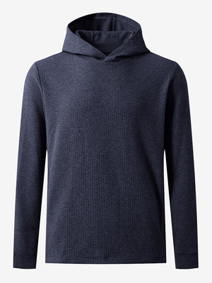 Sudadera con capucha sólida texturizada