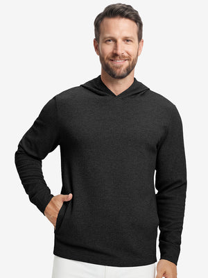 Sudadera con capucha sólida texturizada