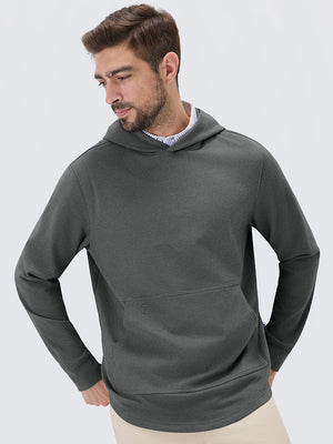 Stretch Ultra-Comfy Heather Brushed Rib Knit Hoodie
