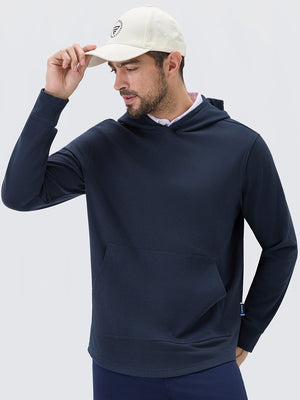 Stretch Ultra-Comfy Heather Brushed Rib Knit Hoodie