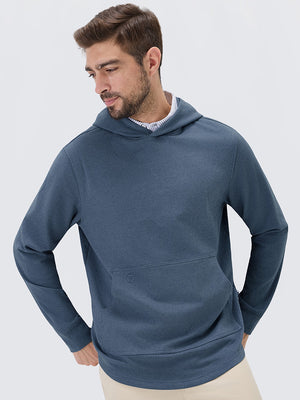 Stretch Ultra-Comfy Heather Brushed Rib Knit Hoodie