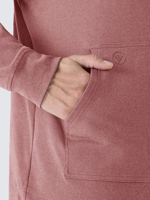 Stretch Ultra-Comfy Heather Brushed Rib Knit Hoodie