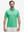 Front half-body view of a model wearing the irland green everyday classic solid polo, displaying the chest pocket detail