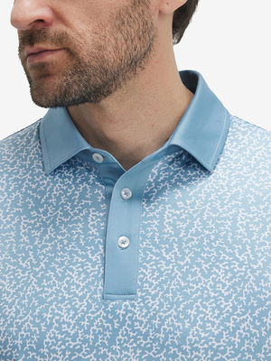 Stylish Full Print Contrast Collared Golf Polo Shirts