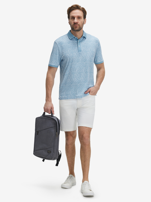 Stylish Full Print Contrast Collared Golf Polo Shirts