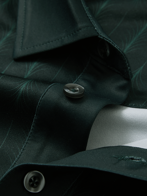 Stylish Full Print Contrast Collared Golf Polo Shirts