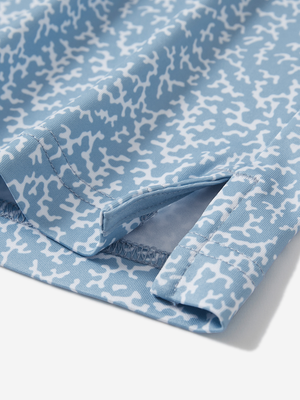 Stylish Full Print Contrast Collared Golf Polo Shirts