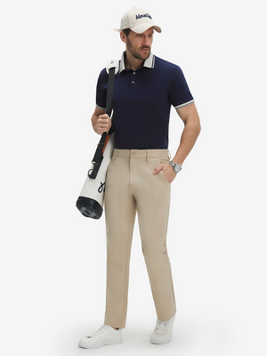 Dry Fit Short Sleeve Rib Collar & Cuff Polo Shirt