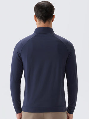 4 Way Stretch Nylon Brushed Quarter Zip Sweatshirts