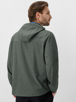 Water Resistant 1/4 Zip Hooded Pullover