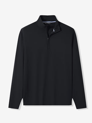Ribbed Texture Nylon Quarter Zip Pullover