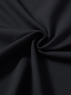 Ribbed Texture Nylon Quarter Zip Pullover