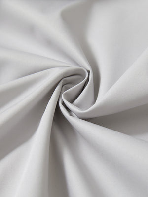 Close-up of glacier grey casual windproof bomber jacket fabric, smooth texture and windproof finish