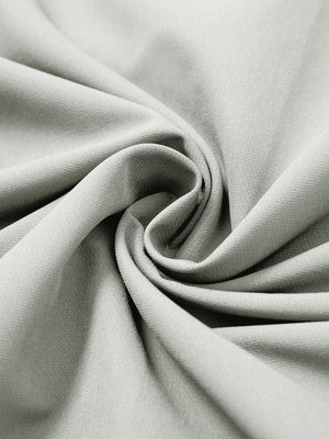 Mock neck quarter button golf pullover, detailed fabric close-up in silver gray showing soft texture and fine knit finish